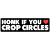 Honk if You Love Crop Circles Vinyl Bumper Sticker