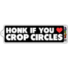Honk if You Love Crop Circles Vinyl Bumper Sticker