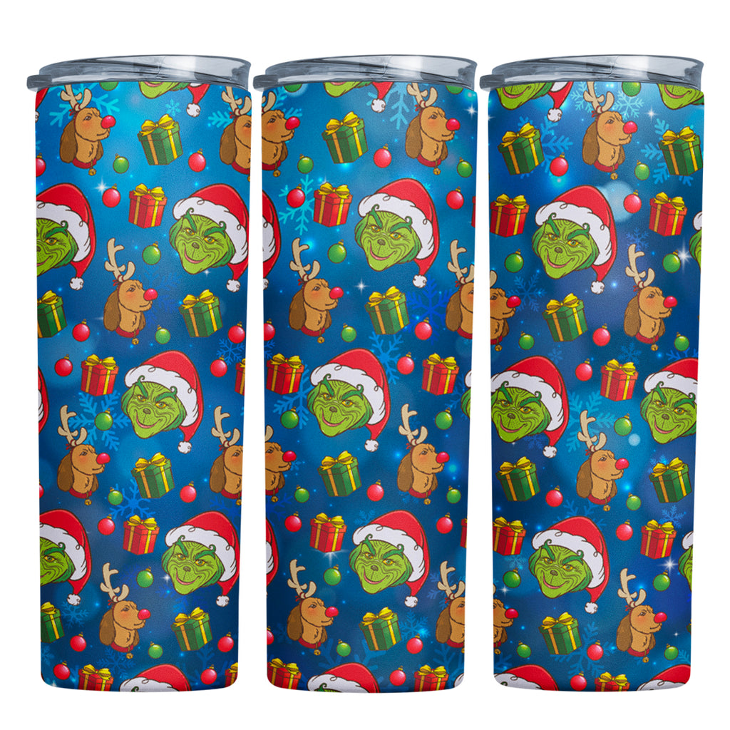 How the Grinch Stole Christmas Pattern 20oz Tumbler