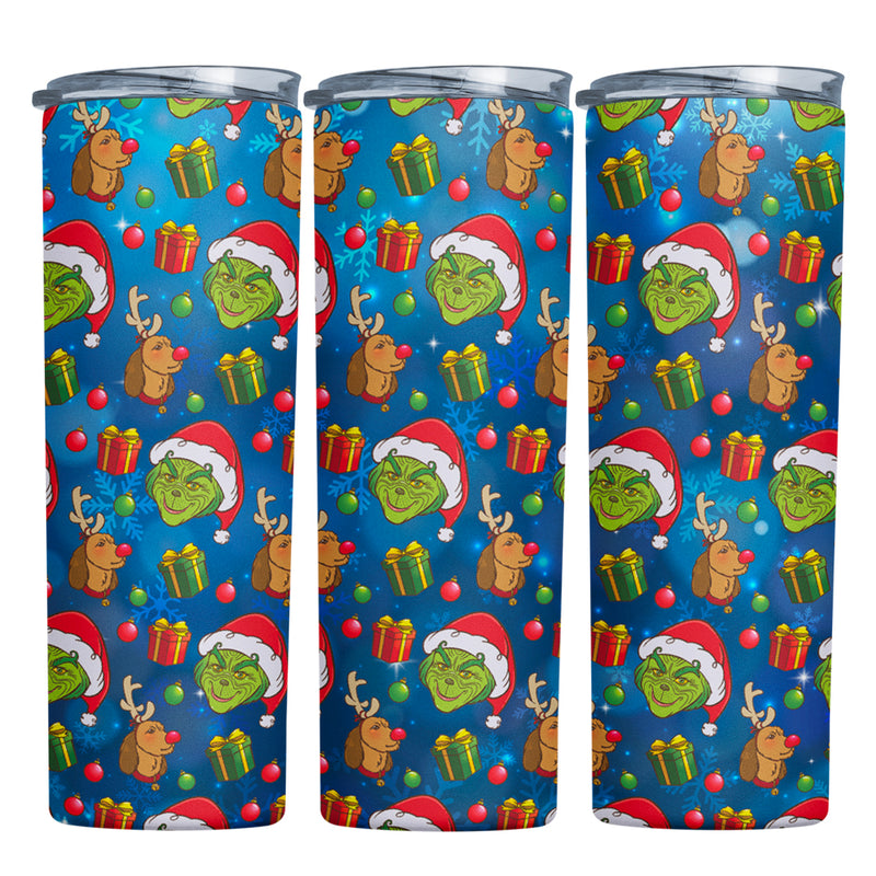 How the Grinch Stole Christmas Pattern 20oz Tumbler