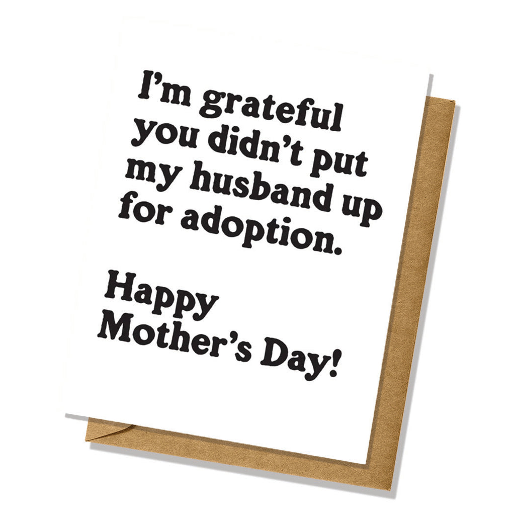 "Husband for Adoption" Mother's Day Card