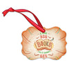 "I Like Big Books & I Cannot Lie" Holiday Christmas Tree Ornament