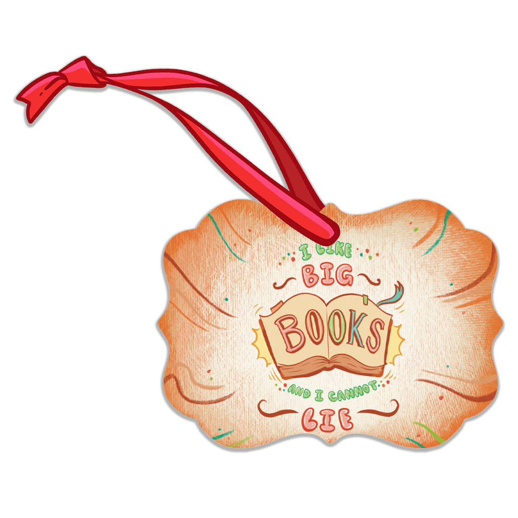 "I Like Big Books & I Cannot Lie" Holiday Christmas Tree Ornament