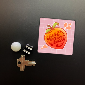 Just Peachy Square Magnet