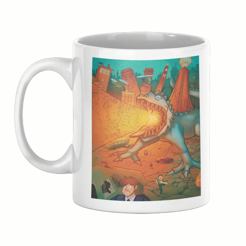 "Kaiju Breathing Fire" Mug
