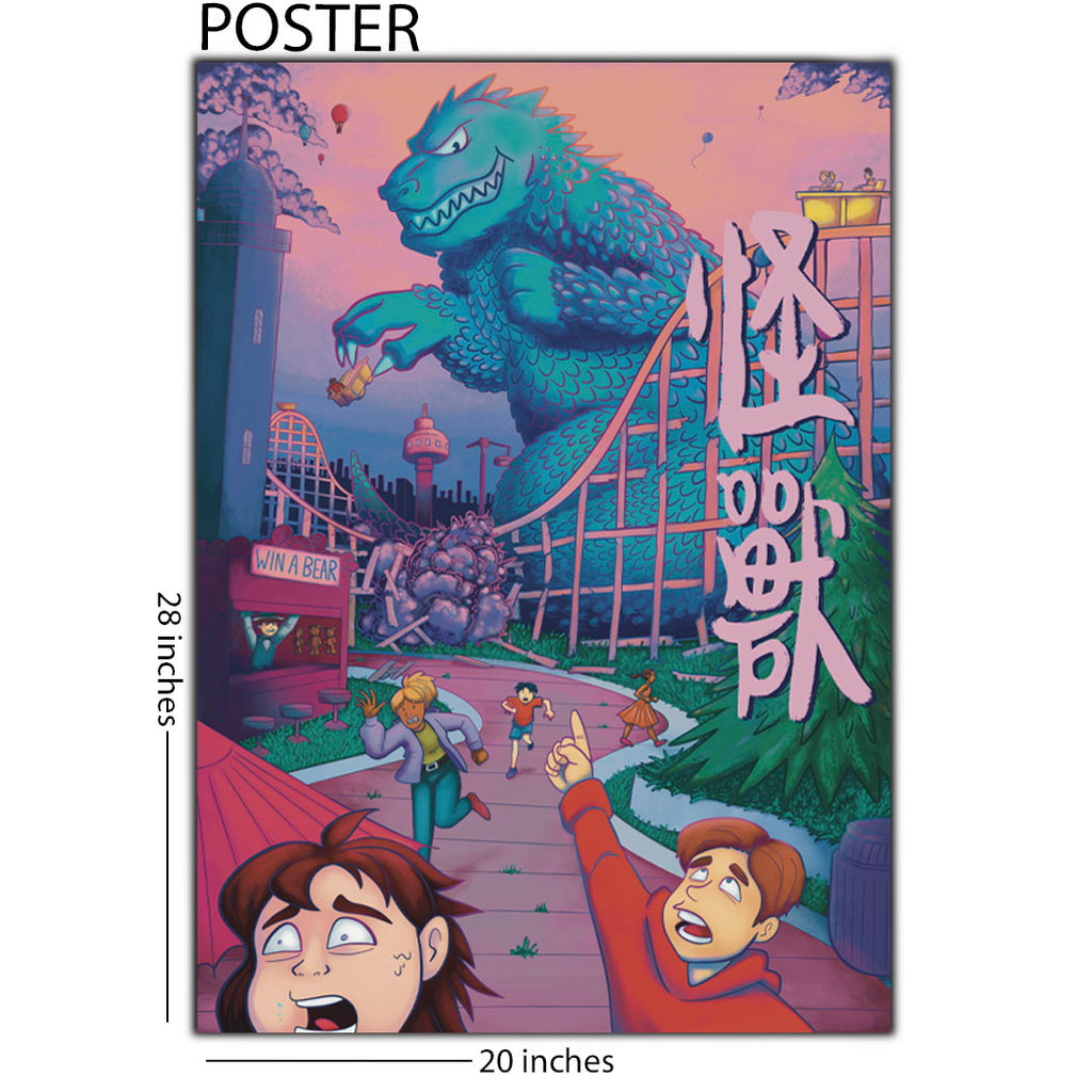 "Kaiju Attacking Carnival" 20 x 28 Poster