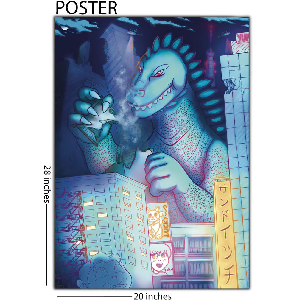 "Kaiju Eating Skyscrapers" 20 x 28 Poster