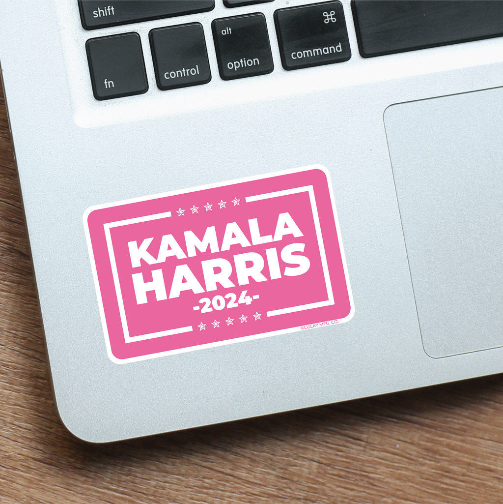 Kamala Harris 2024 Pink Vinyl Sticker