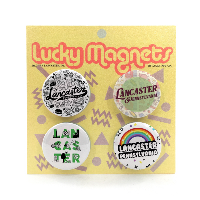 Lancaster Button Magnets Wave 2 || Set of 4 || Pennsylvania