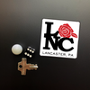 Red Rose LaNC Logo Square Magnet
