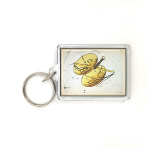 Libra Vintage Illustration Plastic Keychain