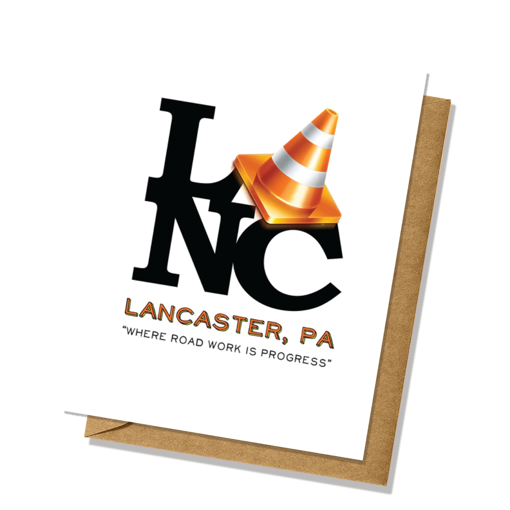 Lancaster PA LaNC Pennsylvania Construction Greeting Card