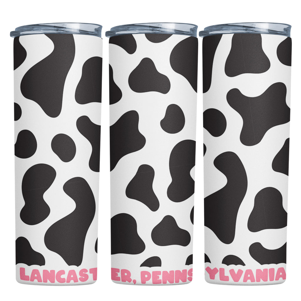 Lancaster, PA Cow Pattern 20oz Tumbler