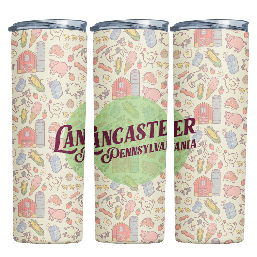 Lancaster, Pennsylvania Farm Animals Pattern 20oz Tumbler