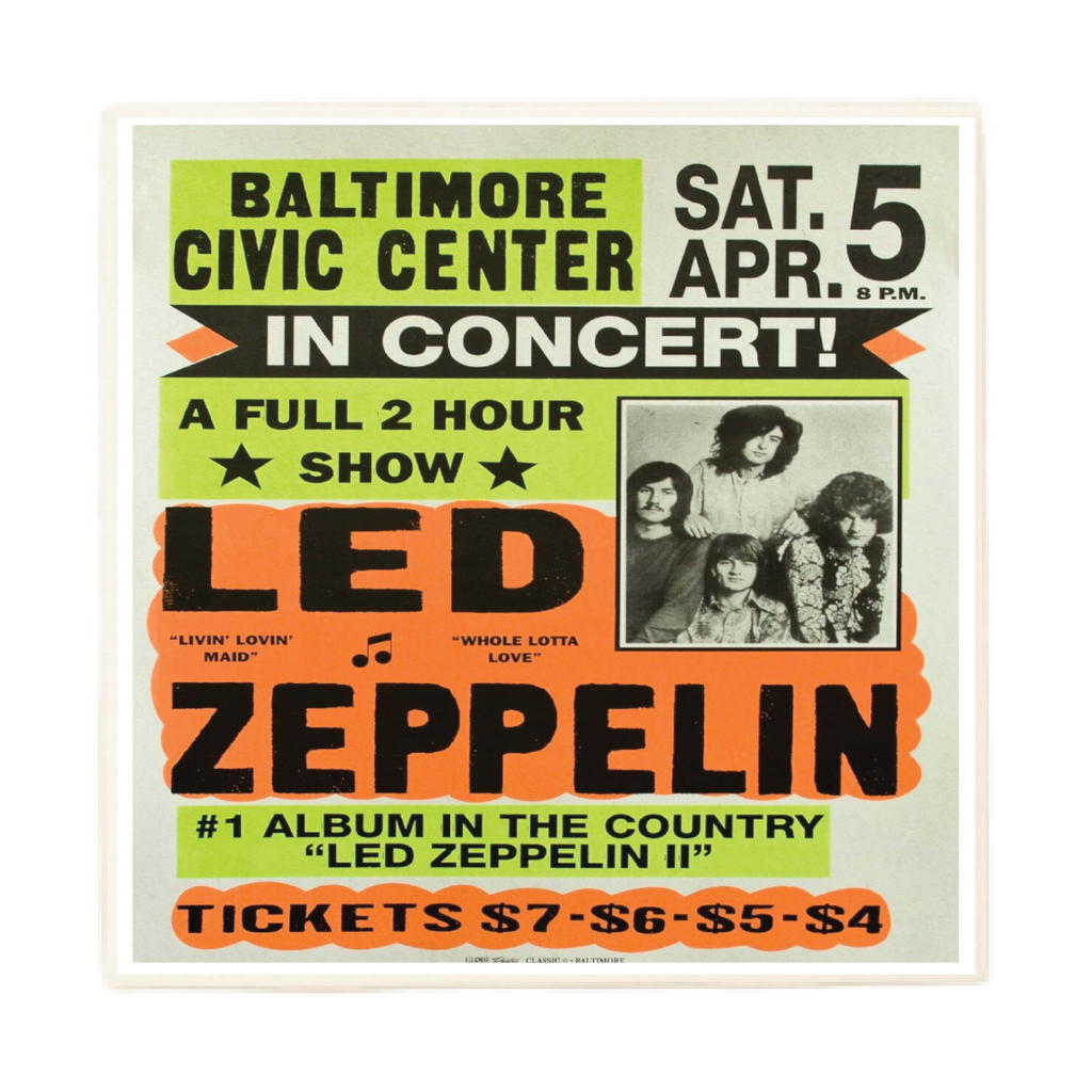 Led Zeppelin Vintage Concert Poster Coaster