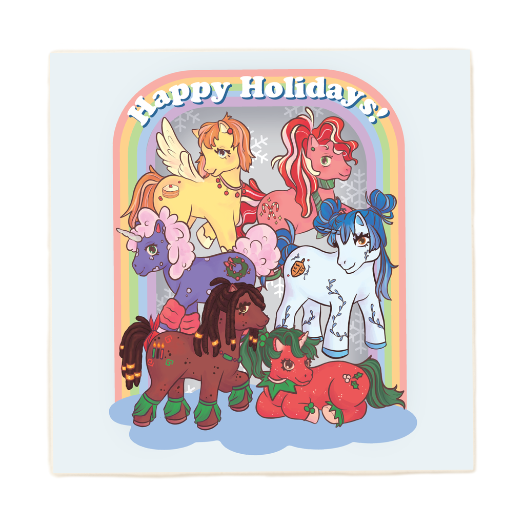 Vintage Inspired My Little Pony Holiday Coaster