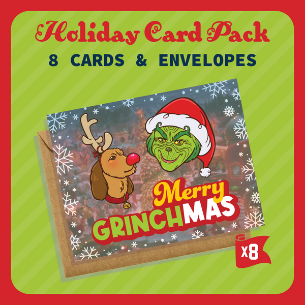 Merry Grinchmas Holiday/Christmas Greeting Card Pack - 8 Cards & Envel ...