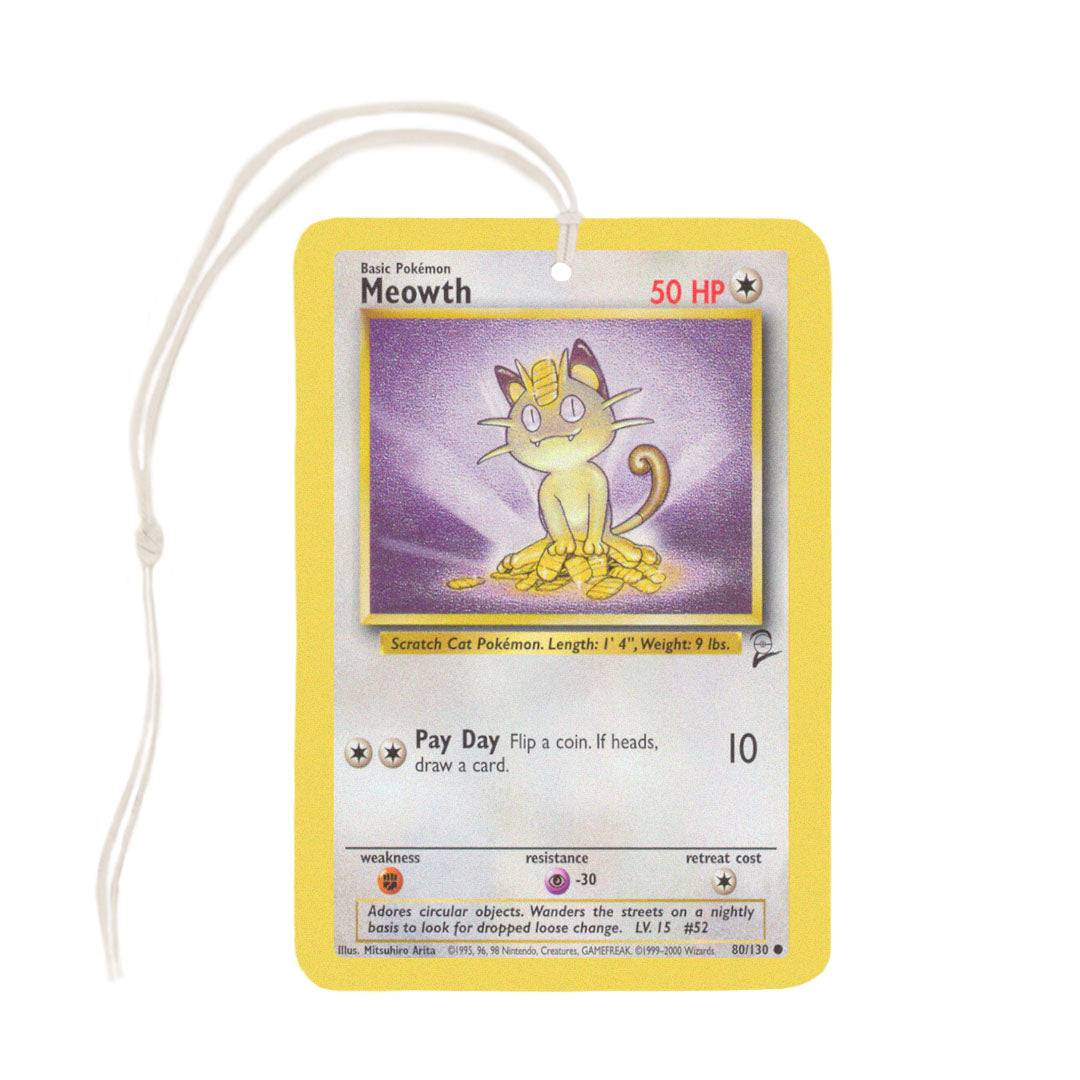 Meowth Pokemon Card Air Freshener Madcap & Co Meowth Pokemon Card Air Freshener Madcap & Co