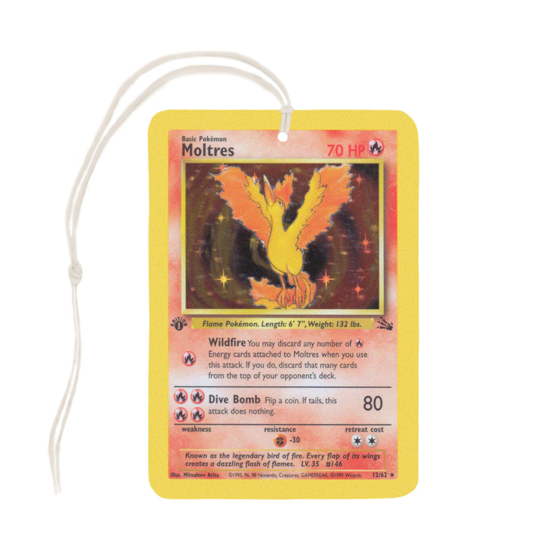 Moltres Pokemon Card Air Freshener Madcap & Co Moltres Pokemon Card Air Freshener Madcap & Co