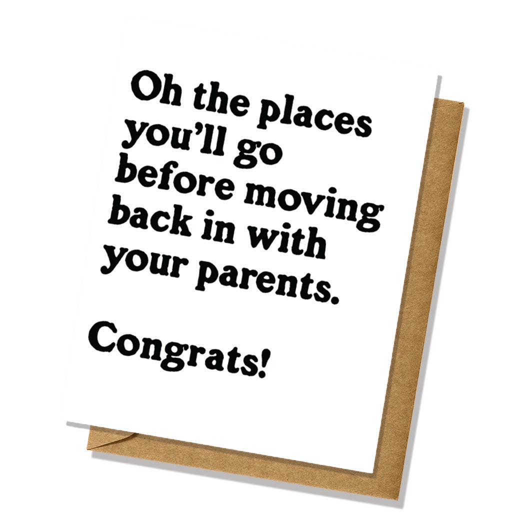 Moving Back Home - Graduation/Congrats Card Madcap & Co Moving Back Home - Graduation/Congrats Card Madcap & Co