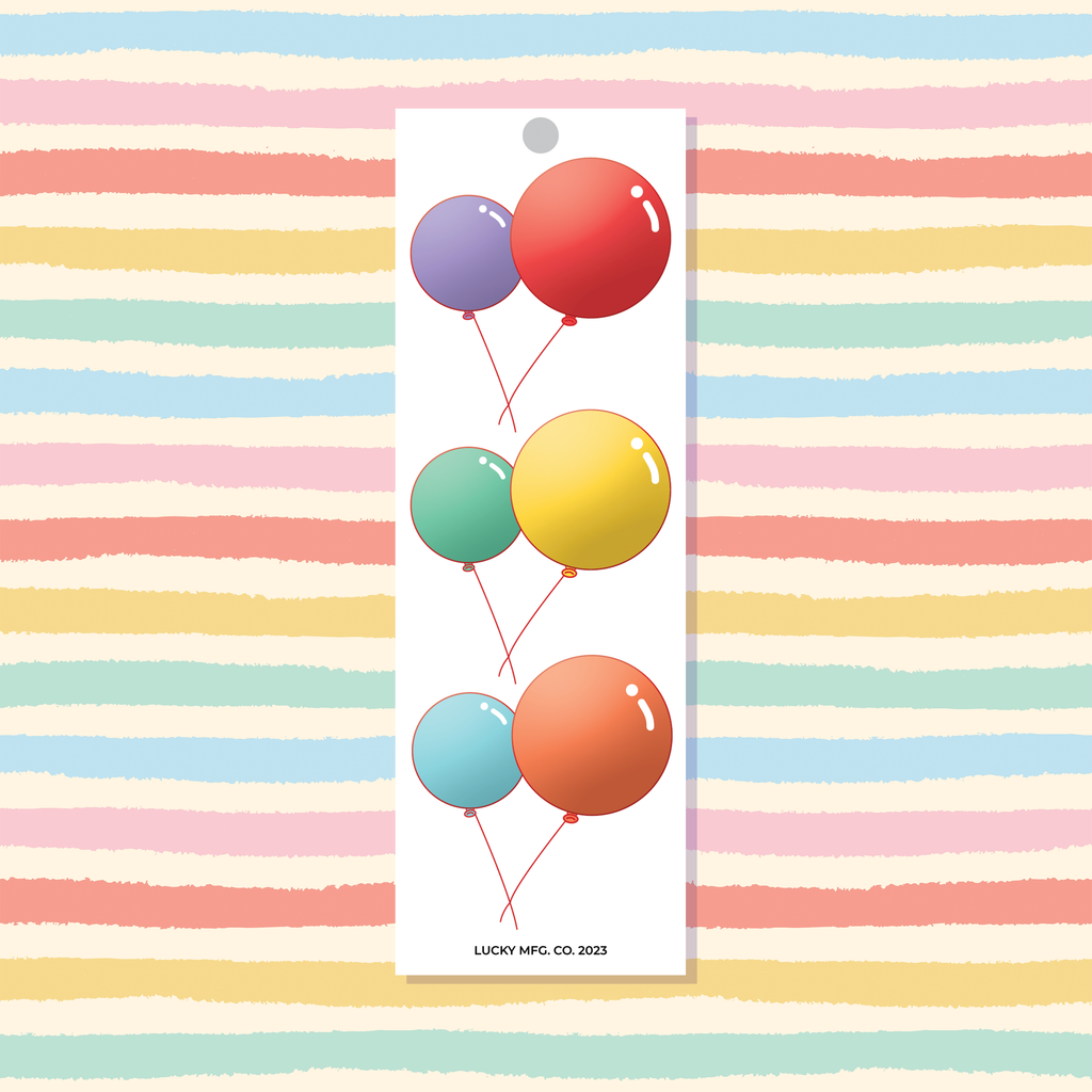 Pastel Retro Balloons Vinyl Sticker Strip