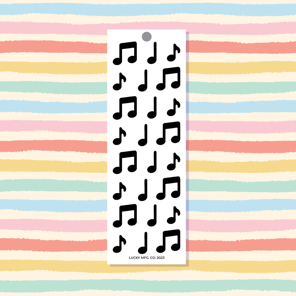 Music Notes Vinyl Sticker Strip