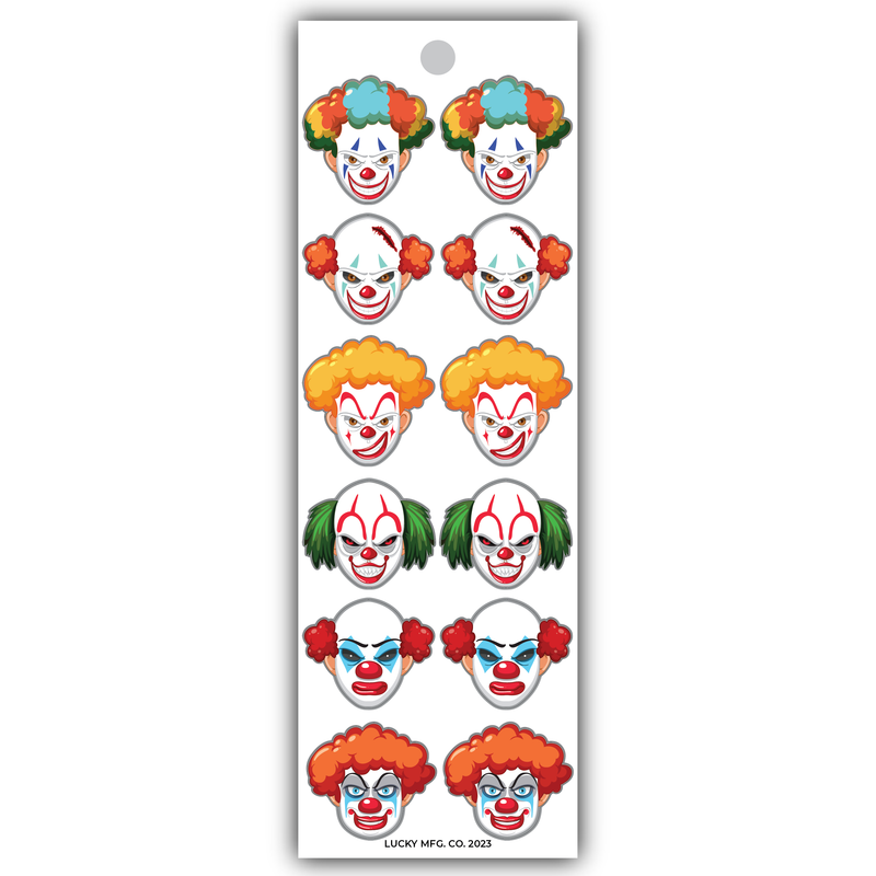 Scary Clowns Vinyl Sticker Strip