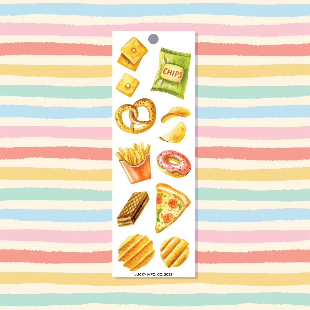 Junk Food and Snacks Vinyl Sticker Strip