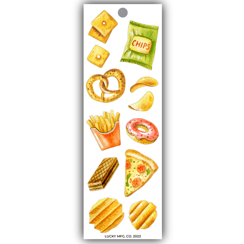 Junk Food and Snacks Vinyl Sticker Strip