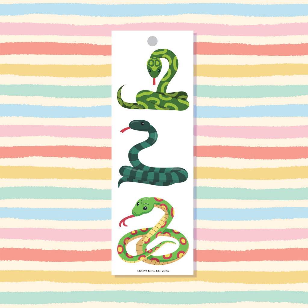 Green Snakes Vinyl Sticker Strip
