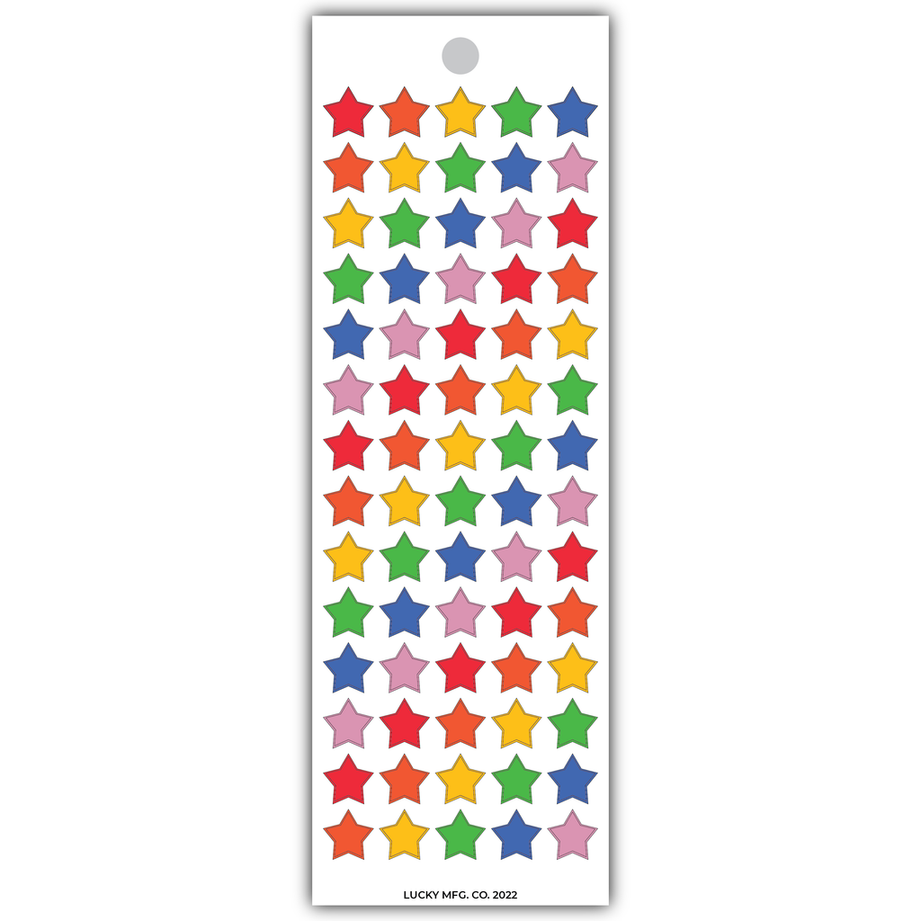 Mini Rainbow Stars Vinyl Sticker Strip