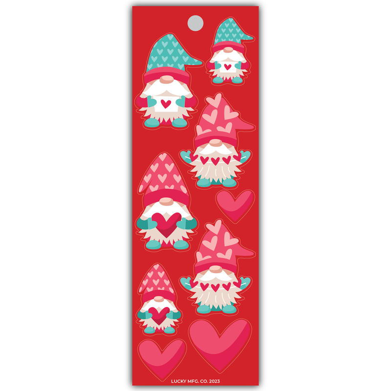Valentine's Day Gnomes Vinyl Sticker Strip