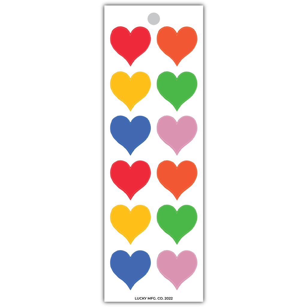 Rainbow Hearts Vinyl Sticker Strip