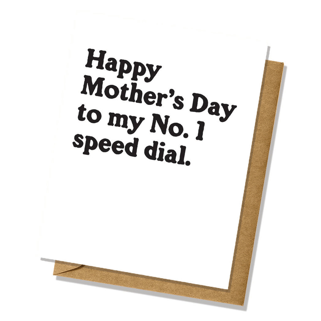 No. 1 Speed Dial Mother's Day Card