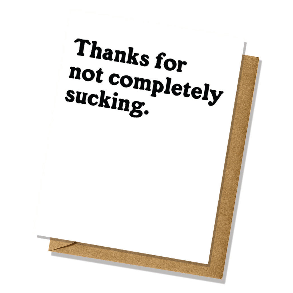 Thank You Card - Not Sucking