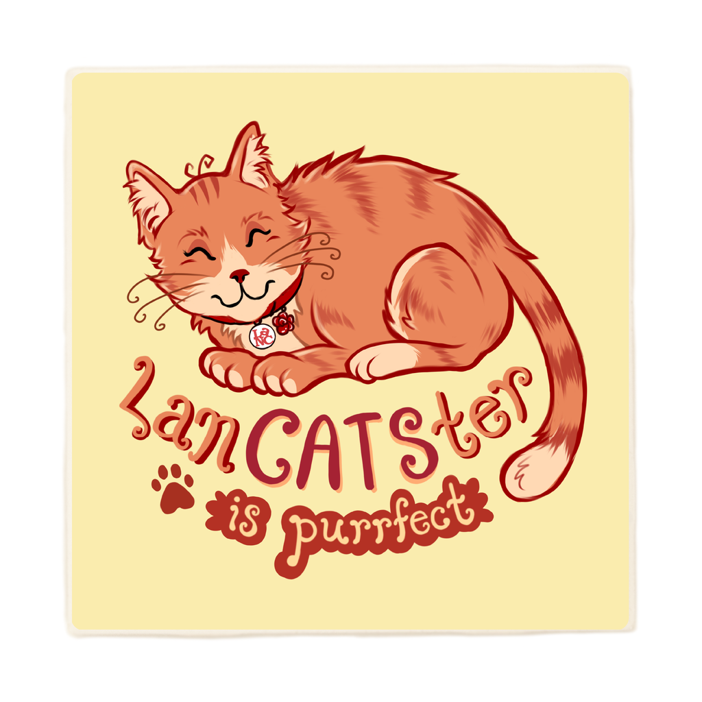 Lan Cats Ter Orange Cat Coaster