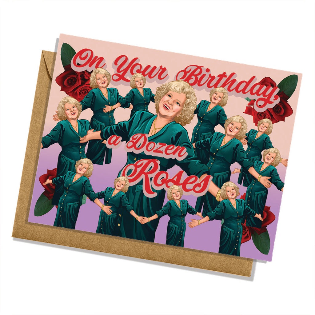 On Your Birthday, A Dozen Roses Golden Girls Rose Nylund Greeting Card