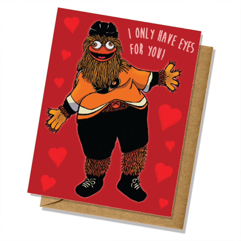 Gritty Valentine's Day Card Philadelphia Flyers Philly Love Anniversary Hockey