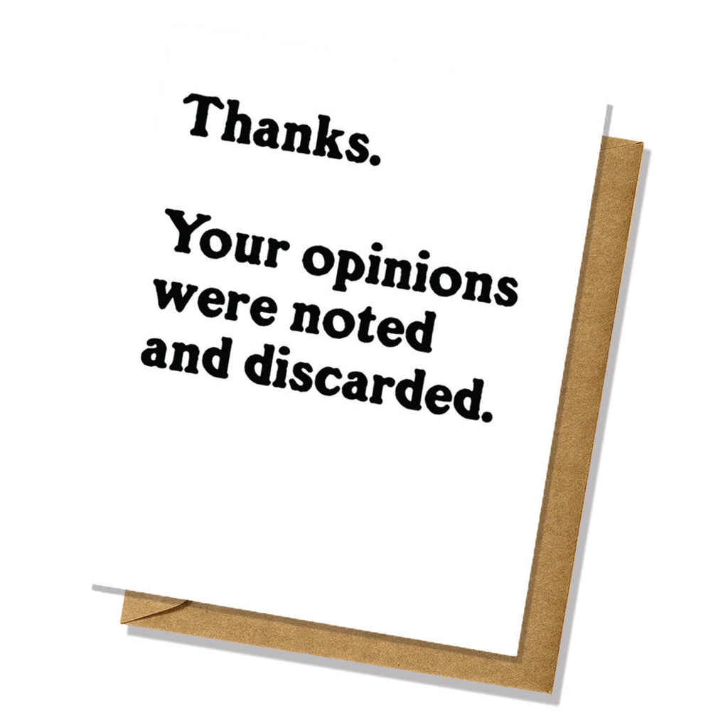 Thank You Card - Opinion Discarded