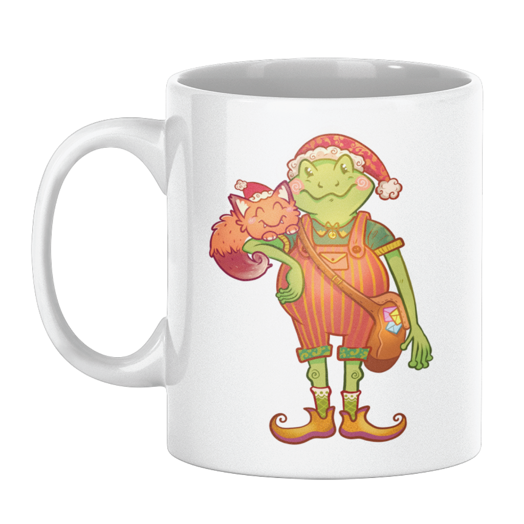Pocket Fox Froggy Mailman Holiday Mug