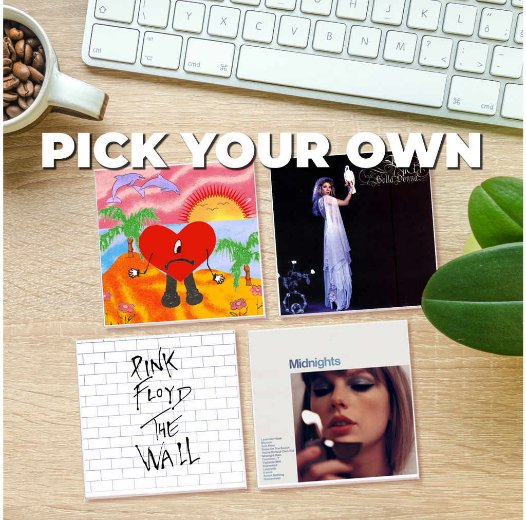 Pick Your Own Albums Set of 4 Custom Coasters