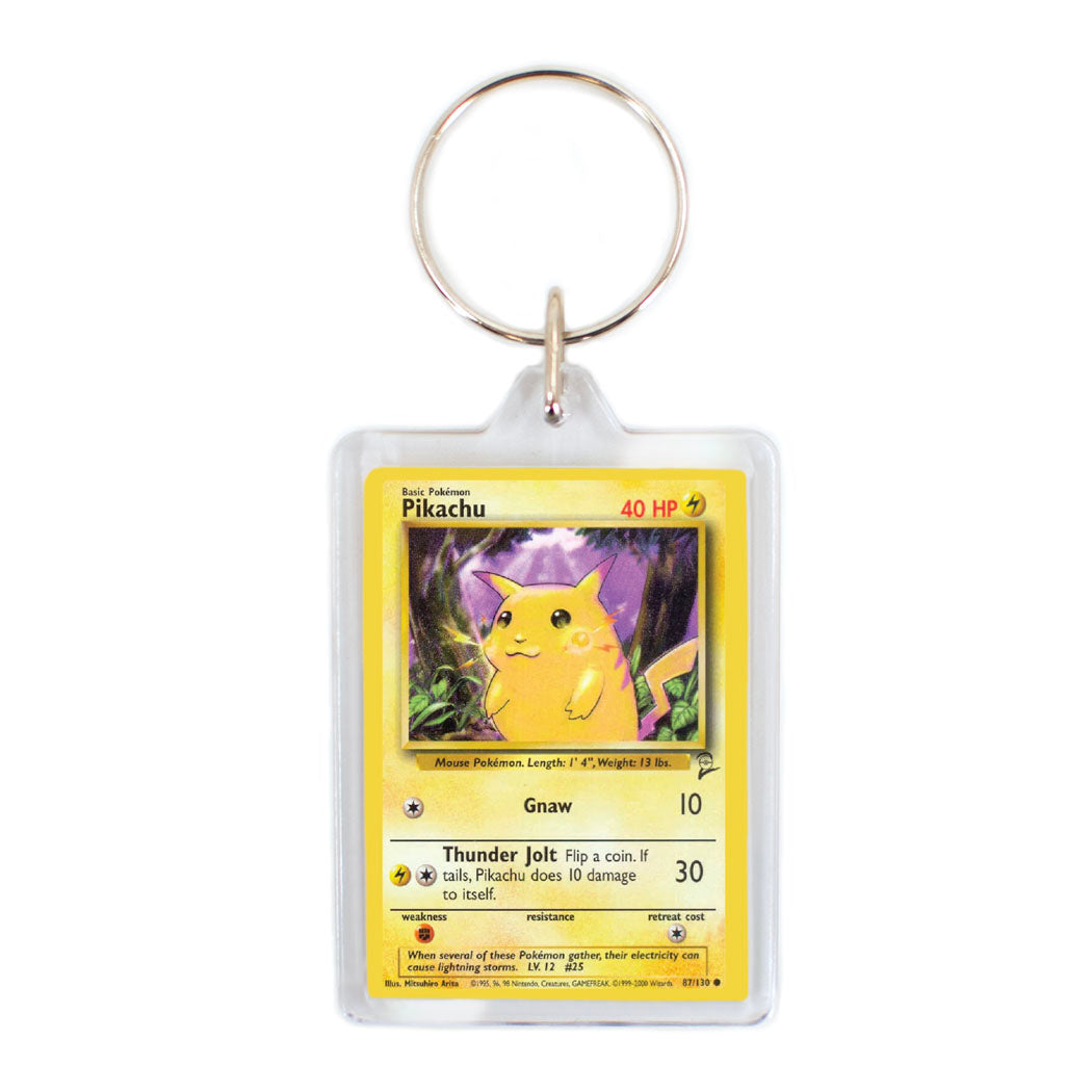 Pikachu Pokemon Card Plastic Keychain Pikachu Pokemon Card Plastic Keychain