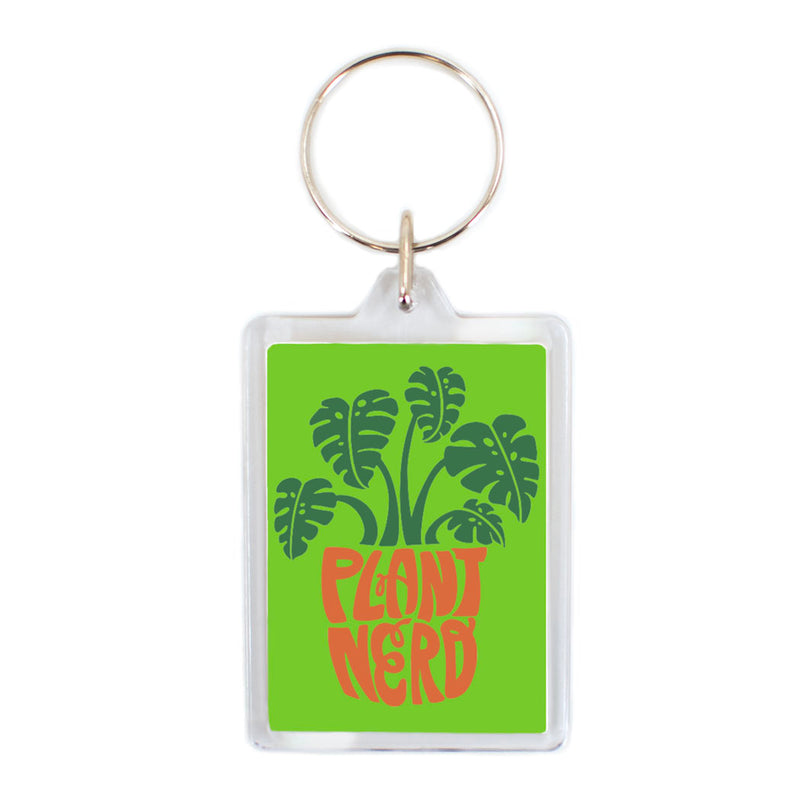 Plant Nerd Plastic Keychain