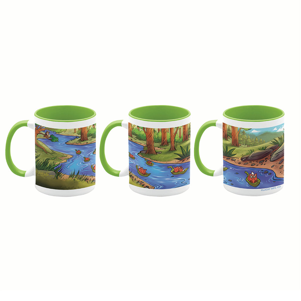 Pocket Foxes River Mug W/ Green