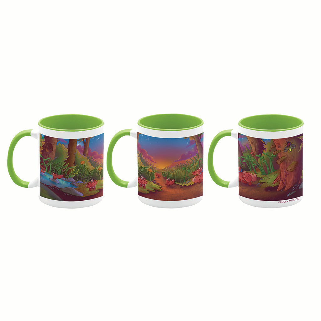 Pocket Foxes Sunset Mug W/ Green