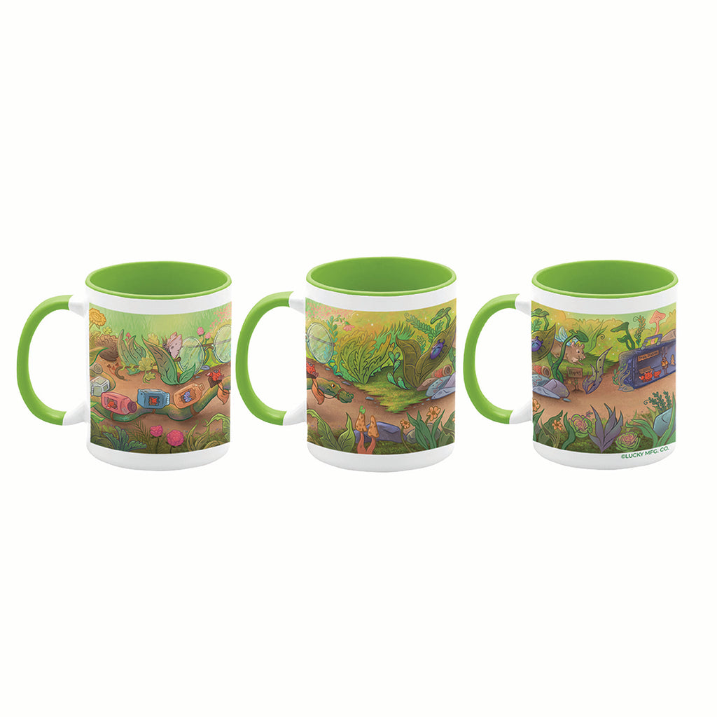 Pocket Foxes Train Mug W/ Green