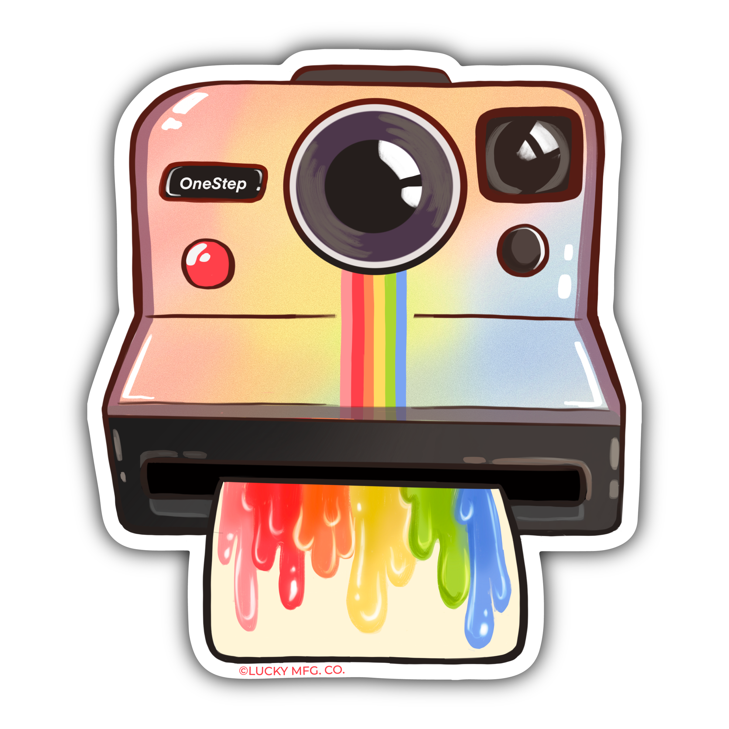 Polaroid Rainbow Illustrated Vinyl Sticker – Madcap Co