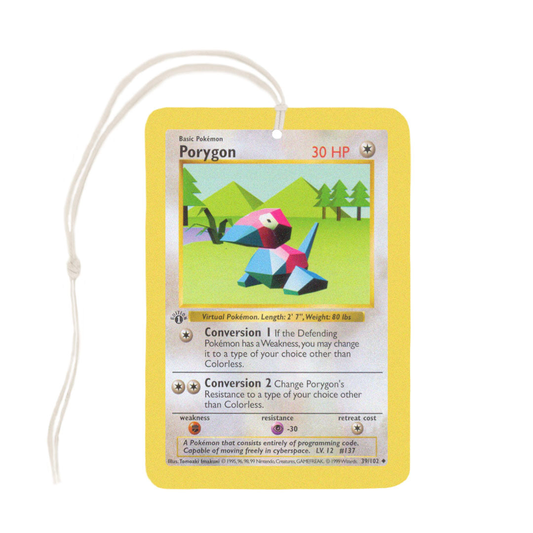 Porygon Pokemon Card Air Freshener Madcap & Co Porygon Pokemon Card Air Freshener Madcap & Co