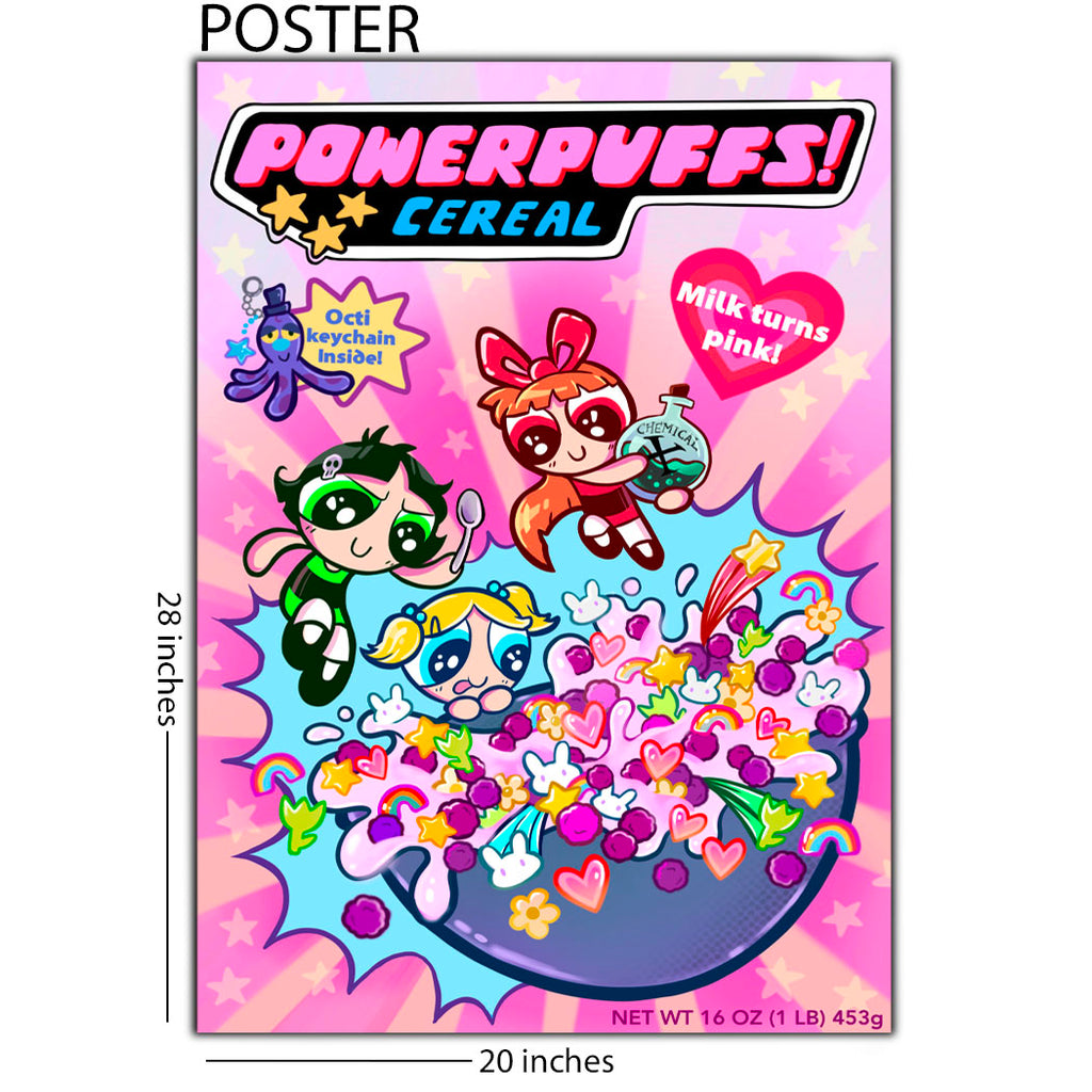 Powerpuff Cereal 20 x 28 Gaming Poster