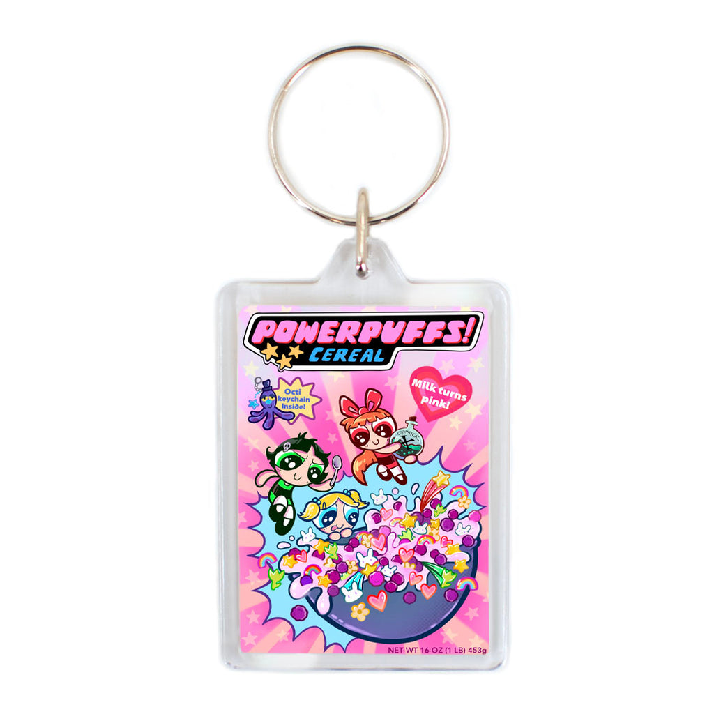 Powerpuff Girls Cereal Plastic Keychain